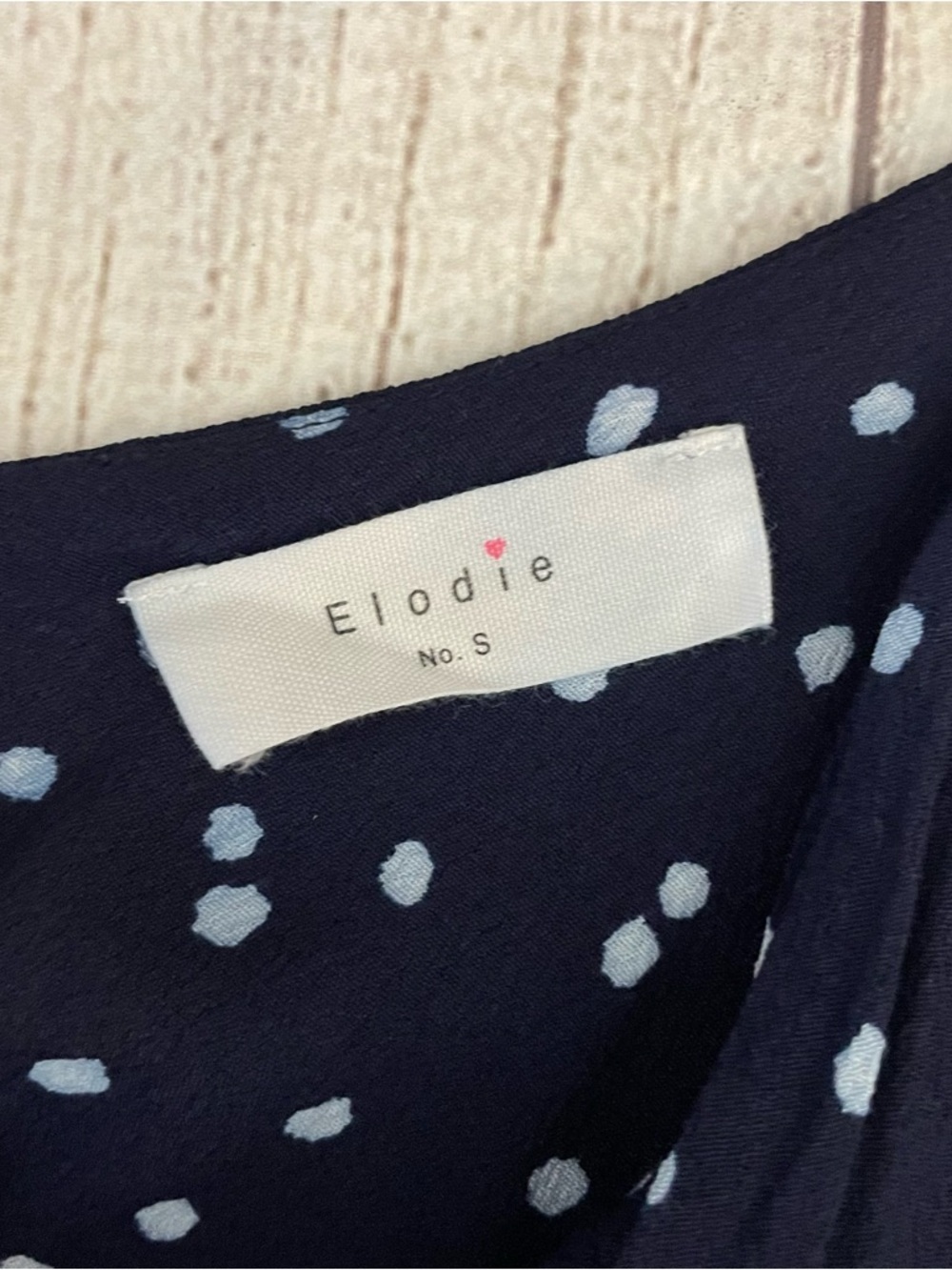 ELODIE Women’s Navy Polka Dot Spaghetti Strap Cami Top Size Small - Picture 5 of 7